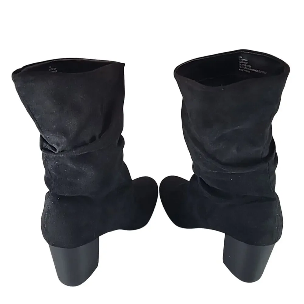 Mia Steffani Pull-On Suede Bootie - Black Nova - 3